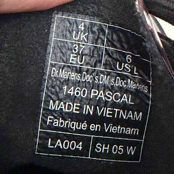 Dr. Martens 1460 Pascal Floral Lace‑Up Boots Women's Black Floral Leather Size:6 - Picture 10 of 14